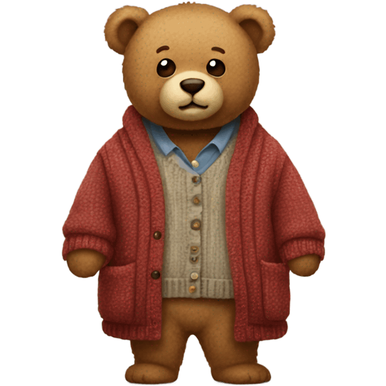 Teddy Bear wearing a cardigan emoji