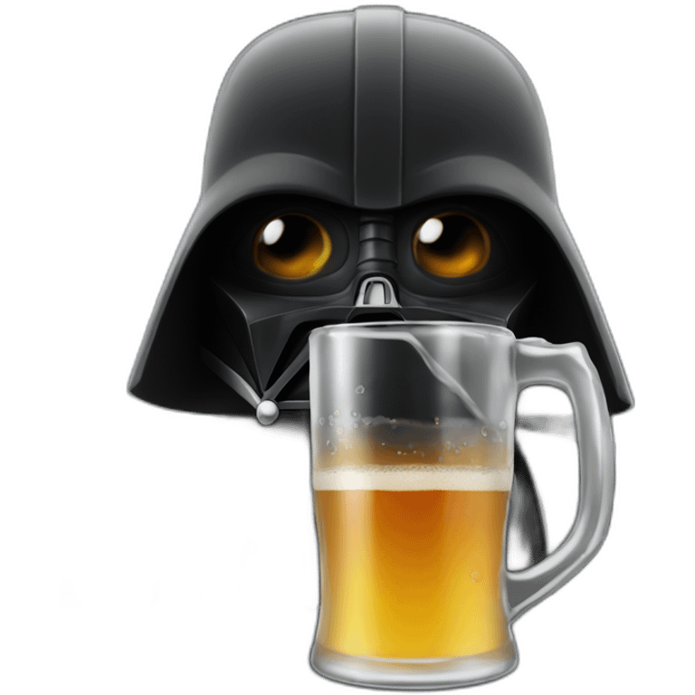 Dark vador drink a beer emoji