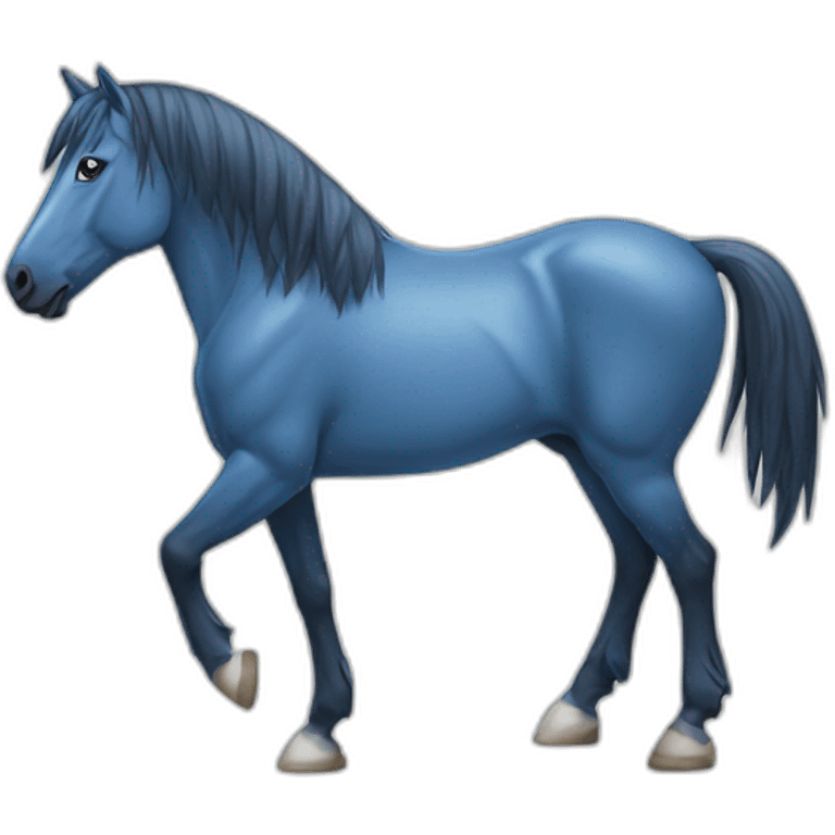 Un cheval bleue emoji