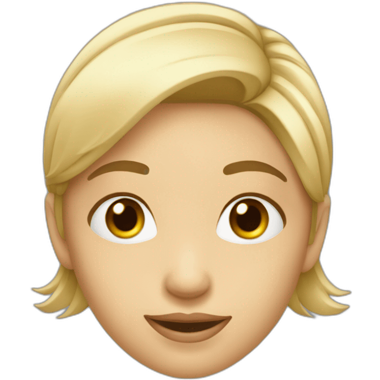 Fille ado avec des boutons sur le visage emoji