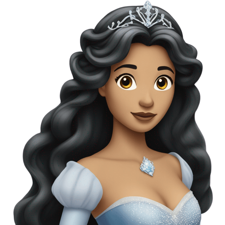 Princess Aurora with black hair emoji