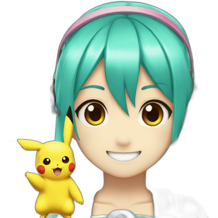 pikachu-and-hatsune-miku emoji