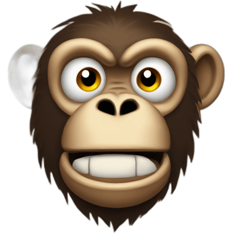 Angry monkey with mail emoji