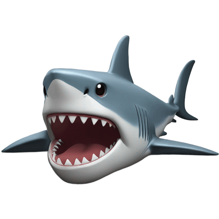 A shark biting a sidewalk curb emoji