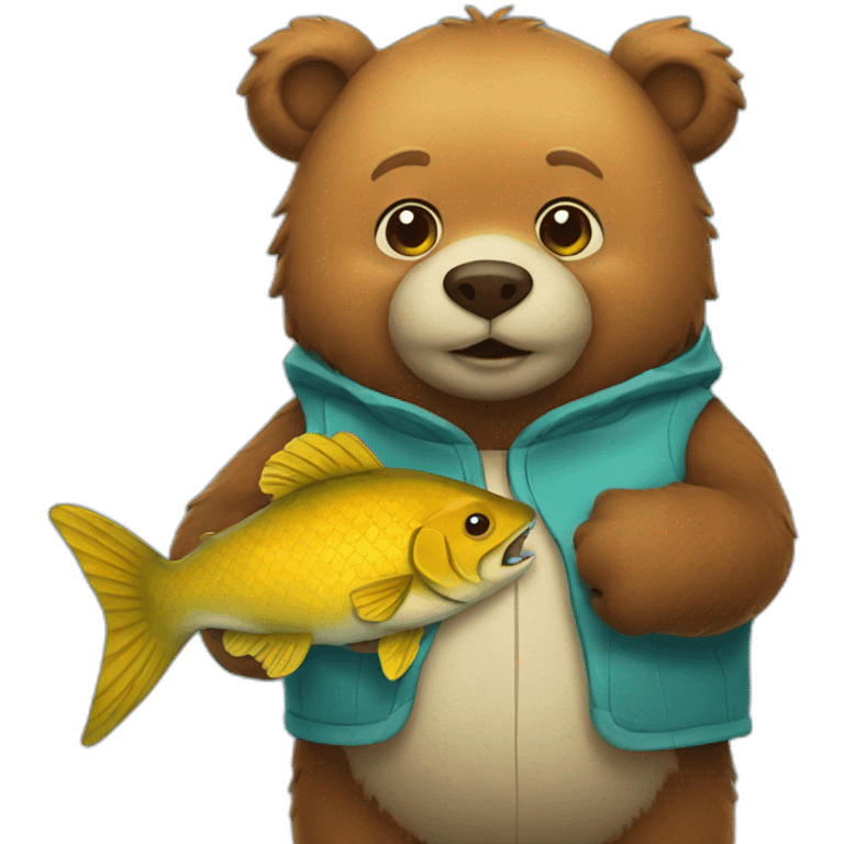 bear wearing a fish costume emoji