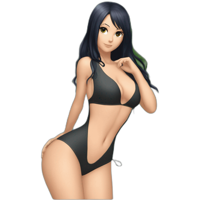 nico robin full body pawg swimsuit back shot emoji