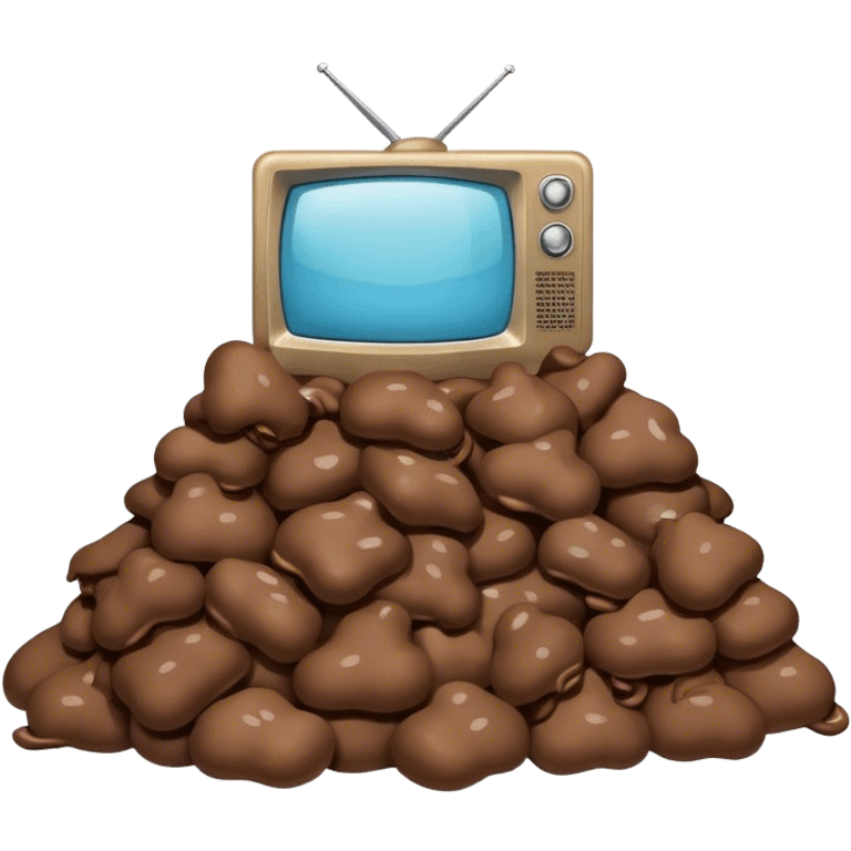 Poop watching tv emoji