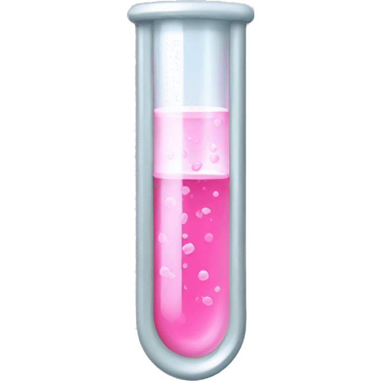 Test tube filled by light pink liquid emoji