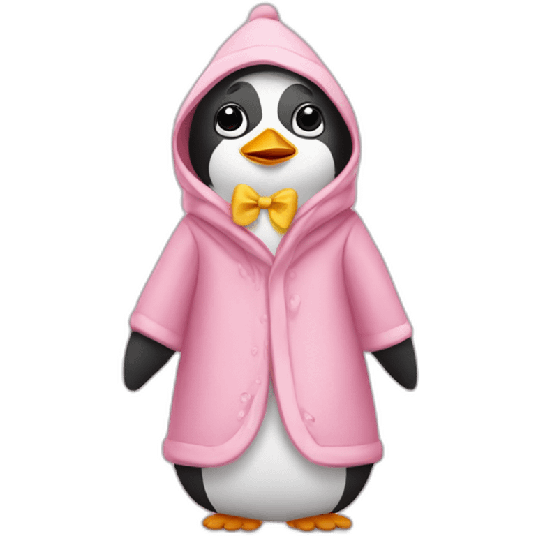 pingouin avec une robe rose emoji