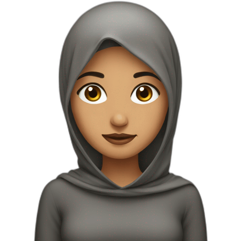 Muslim girl with mole emoji