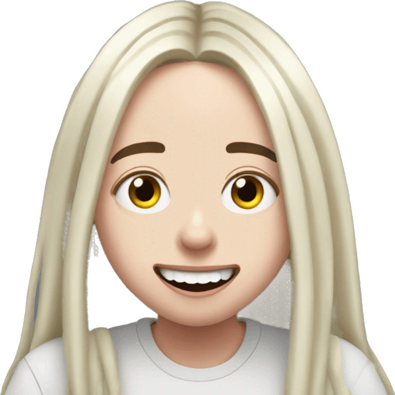 happily surprised Billie Eilish emoji