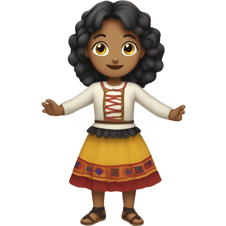 Girl doing folklor emoji