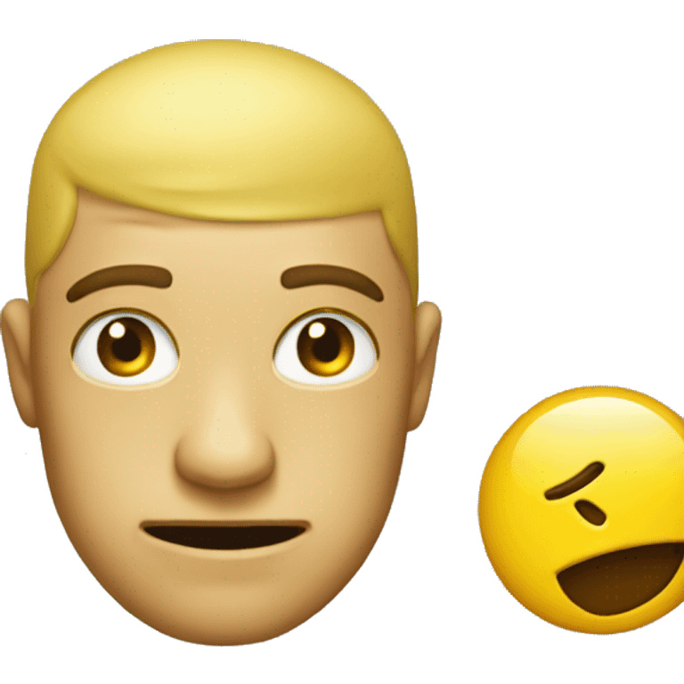 A yellow emoji who looks stupid  emoji