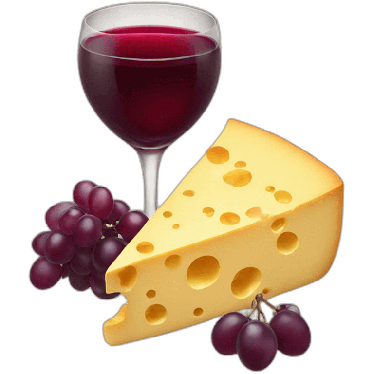 cheese and red wine emoji