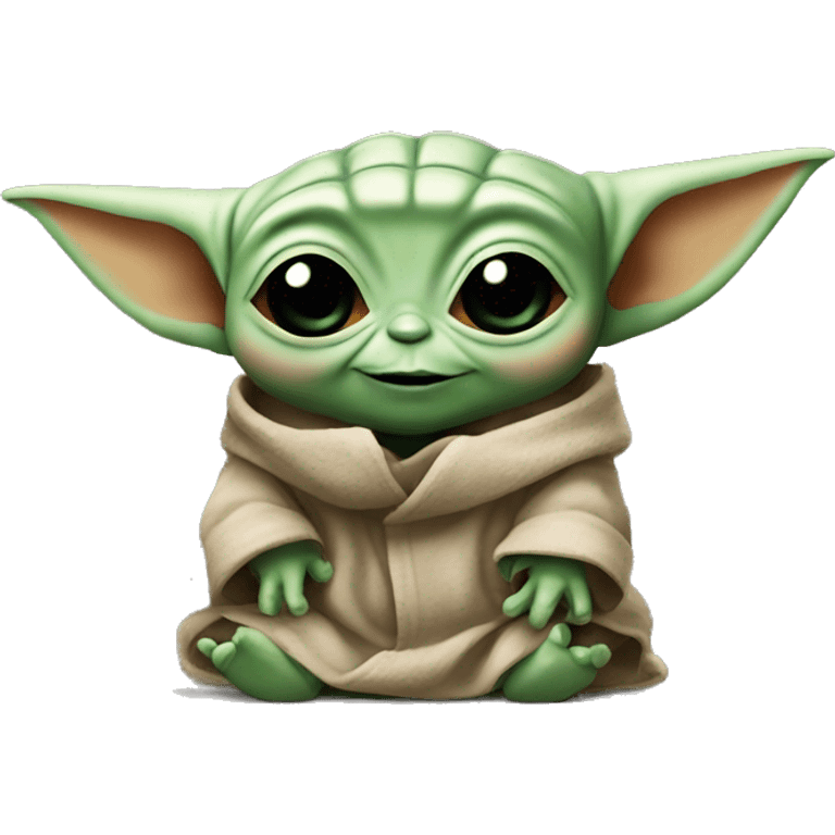 Baby Yoda cheeky  emoji