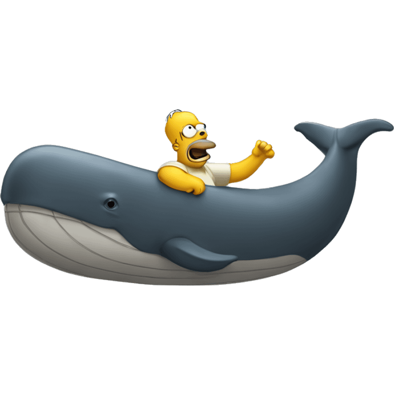 homer sur une baleine  emoji