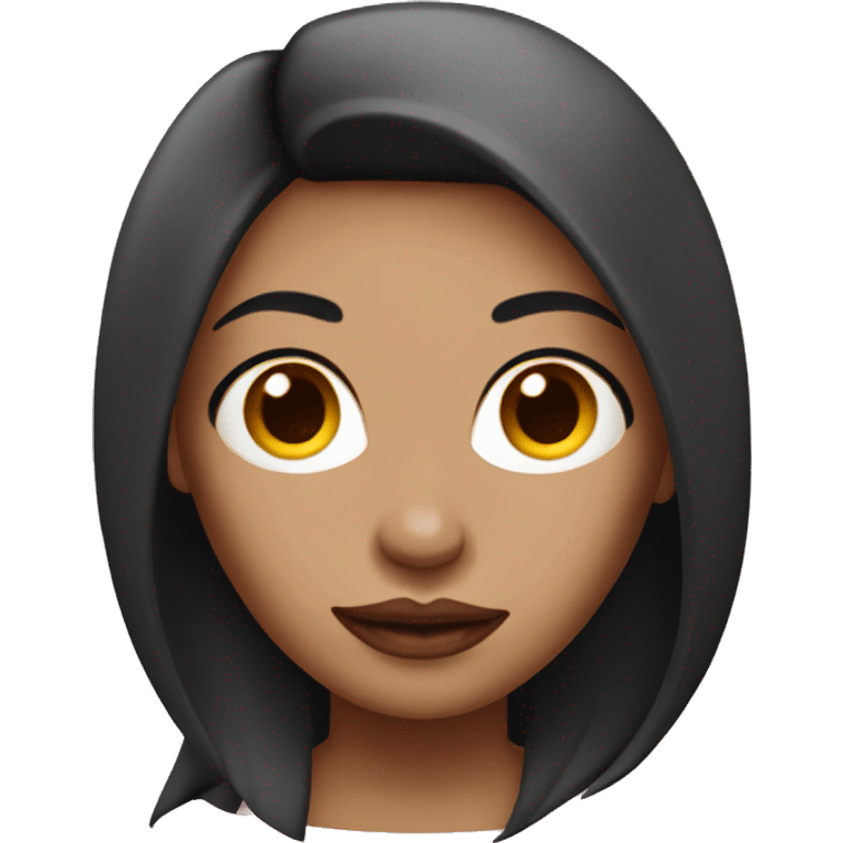 Tattooed woman with long straight burgundy hair emoji