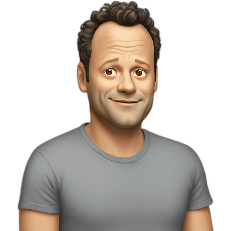 actor vince vaughn cartoon wearing tee emoji