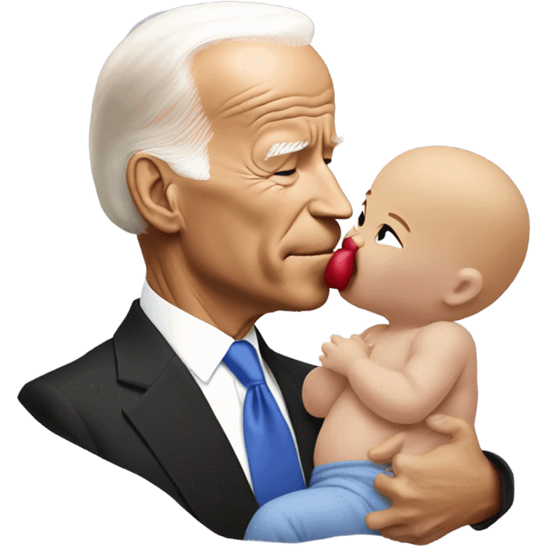 Biden kissing baby emoji