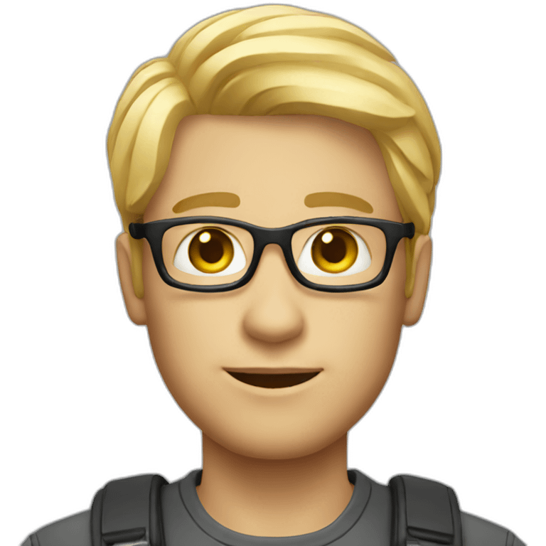 Blonde Male VR designer emoji