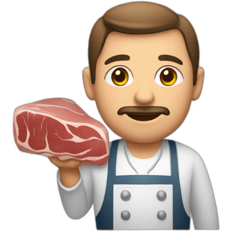 butcher-with-meat emoji