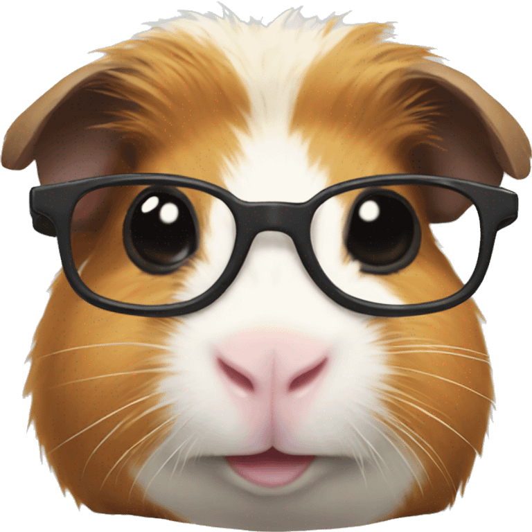 Guinea pig with glasses emoji