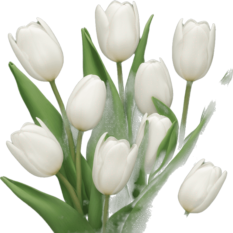 white tulips  emoji