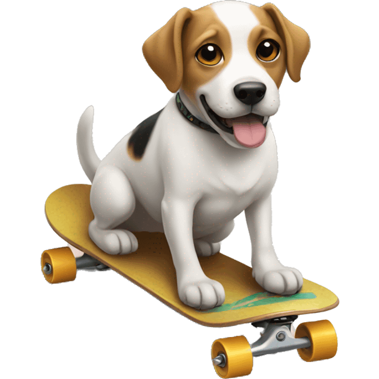 Dog on a skateboard emoji