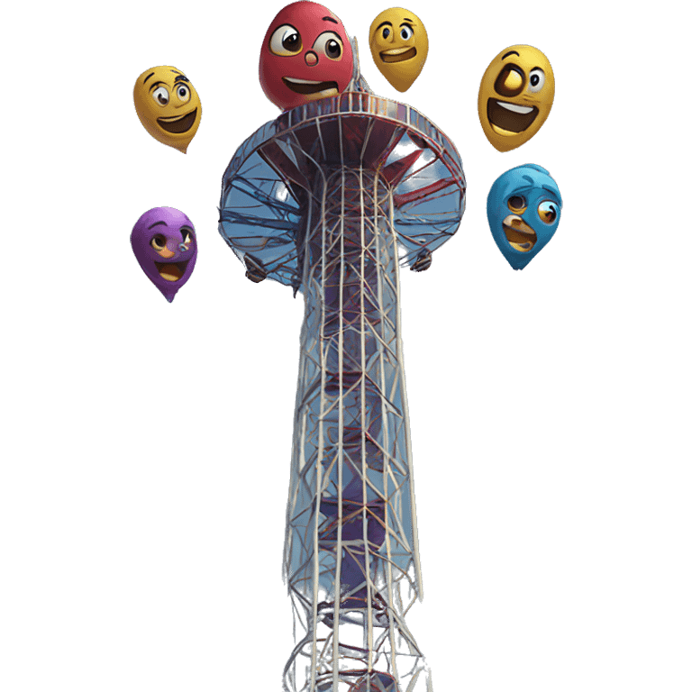 Drop tower amusement park  emoji