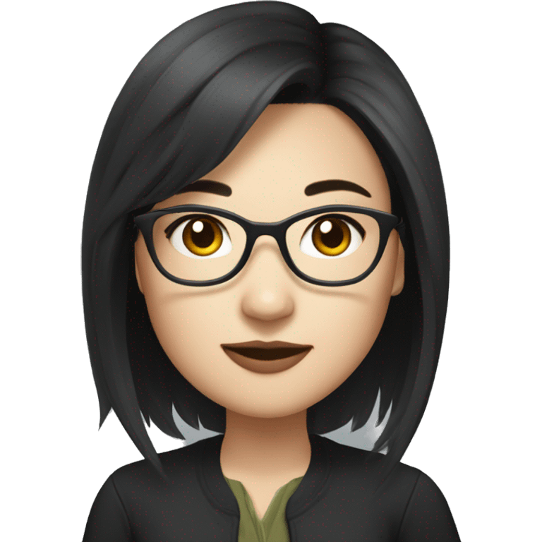 Whitney Lau wearing glasses, dark hair, chinese, woman emoji