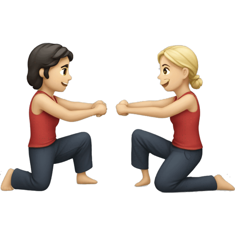 tug-of-war male and female emoji