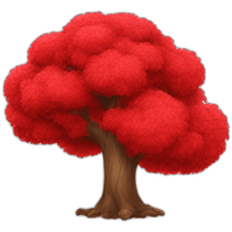 red wonderful tree emoji