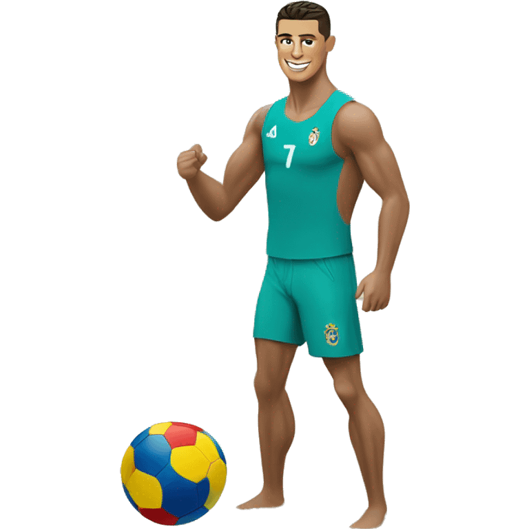 cristiano Ronaldo on beach emoji