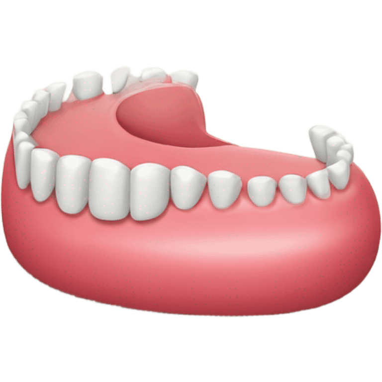 A pair of false teeth with legs, wearing a pair of slipper  emoji