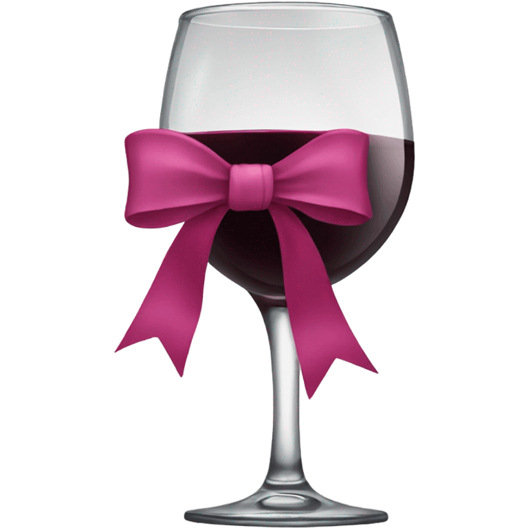 Wine glass with bow emoji