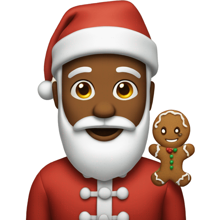 Santa claus as a gingerbread emoji