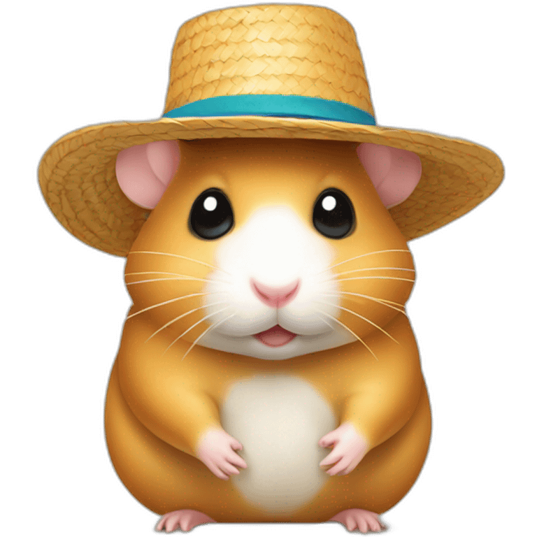 Hamster in a straw hat emoji