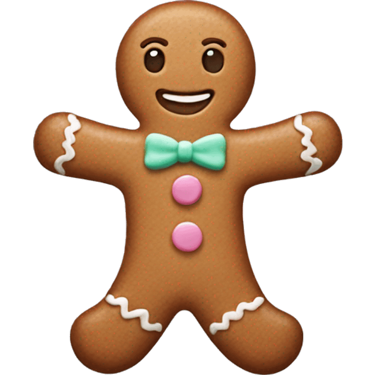 Pastel gingerbread man emoji