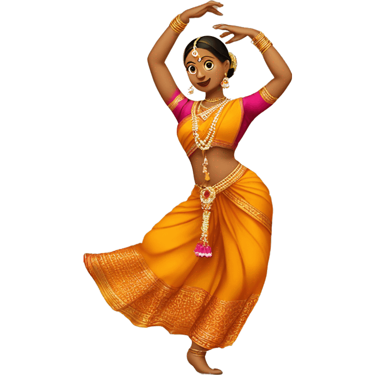 Women dancing in Bharatanatyam  emoji