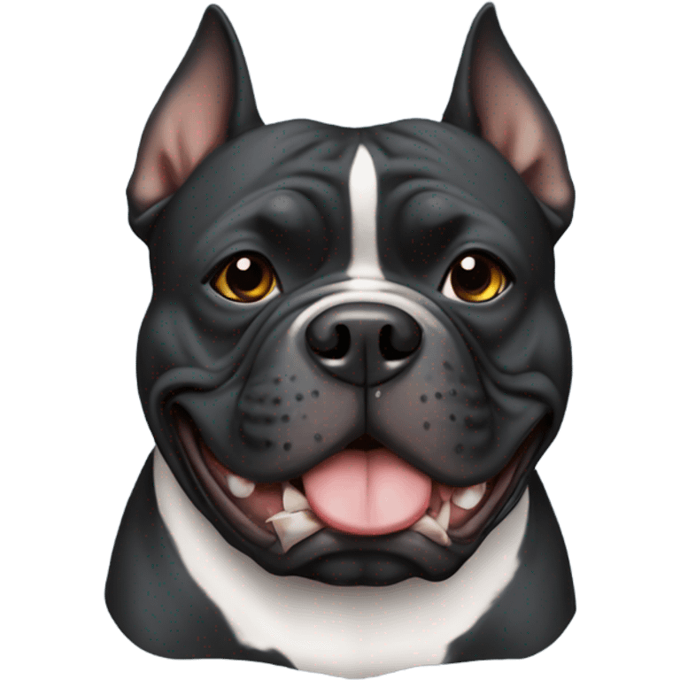 Black american bully with blunt emoji