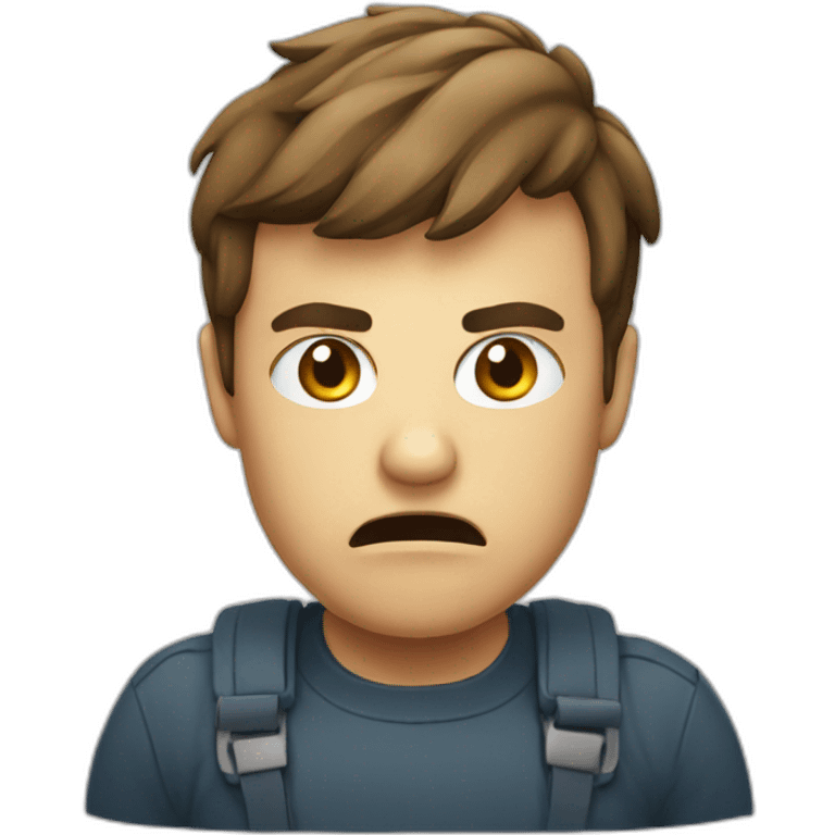 Angry support service emoji