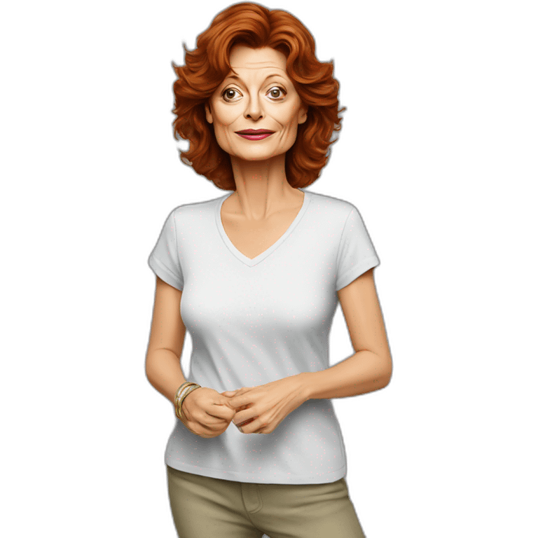 actor susan sarandon cartoon wearing tee  emoji