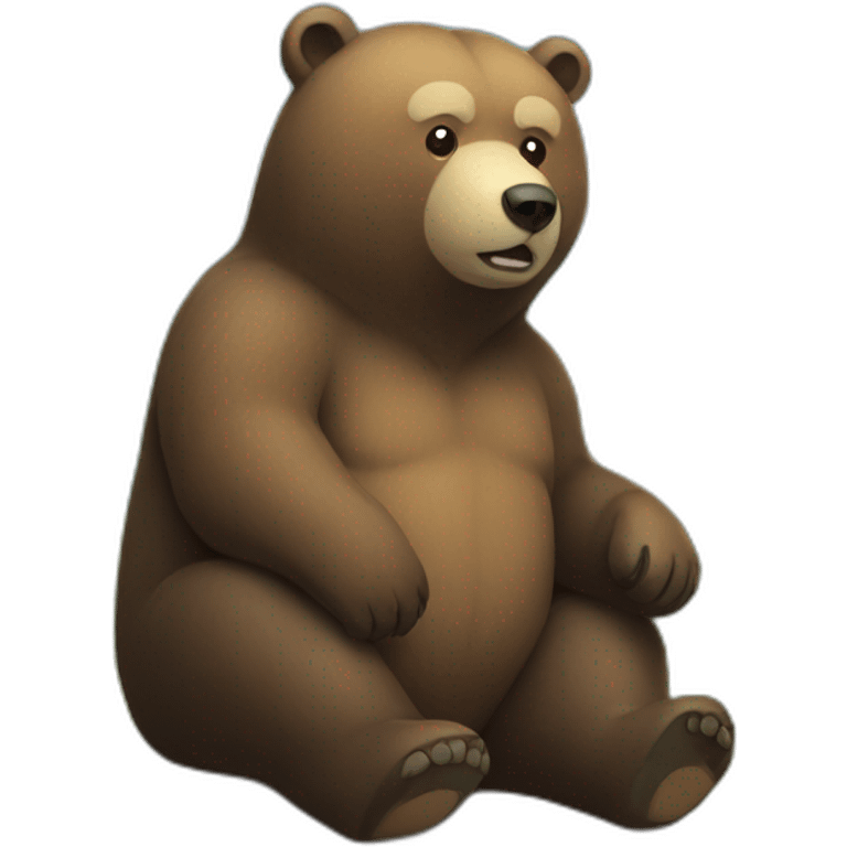 Bear on a hill emoji