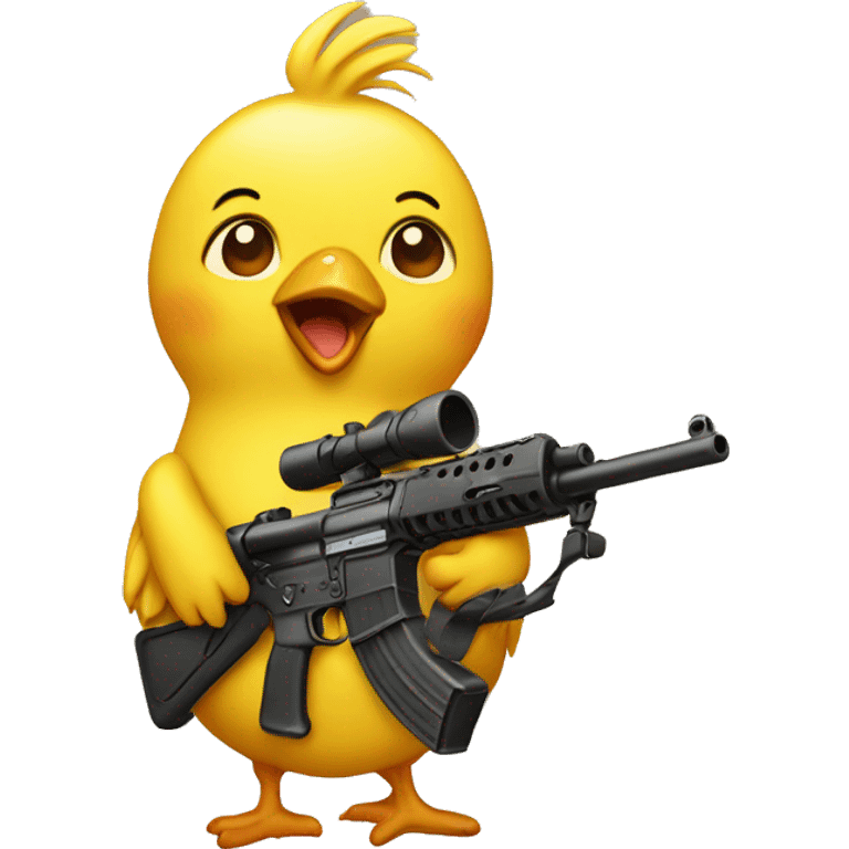 chick ith a rifle emoji