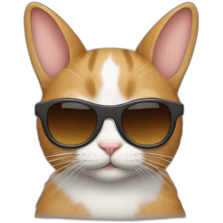 rabbit cat wearing sunglasses emoji