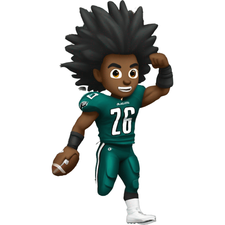 Black goku Philadelphia eagles running back  emoji