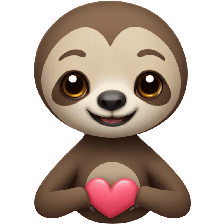 Heart with sloth emoji