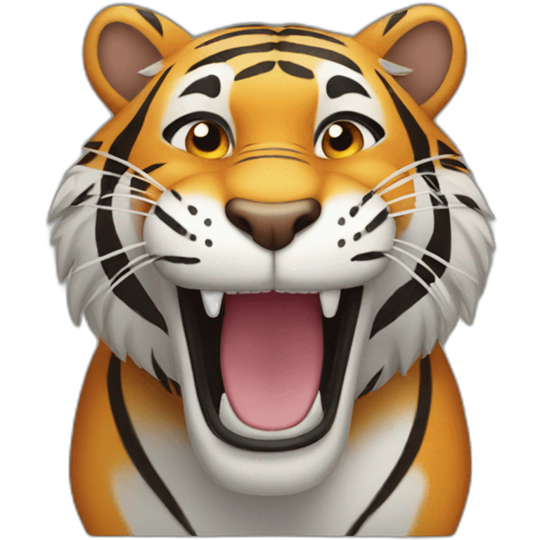 Tiger smiling emoji