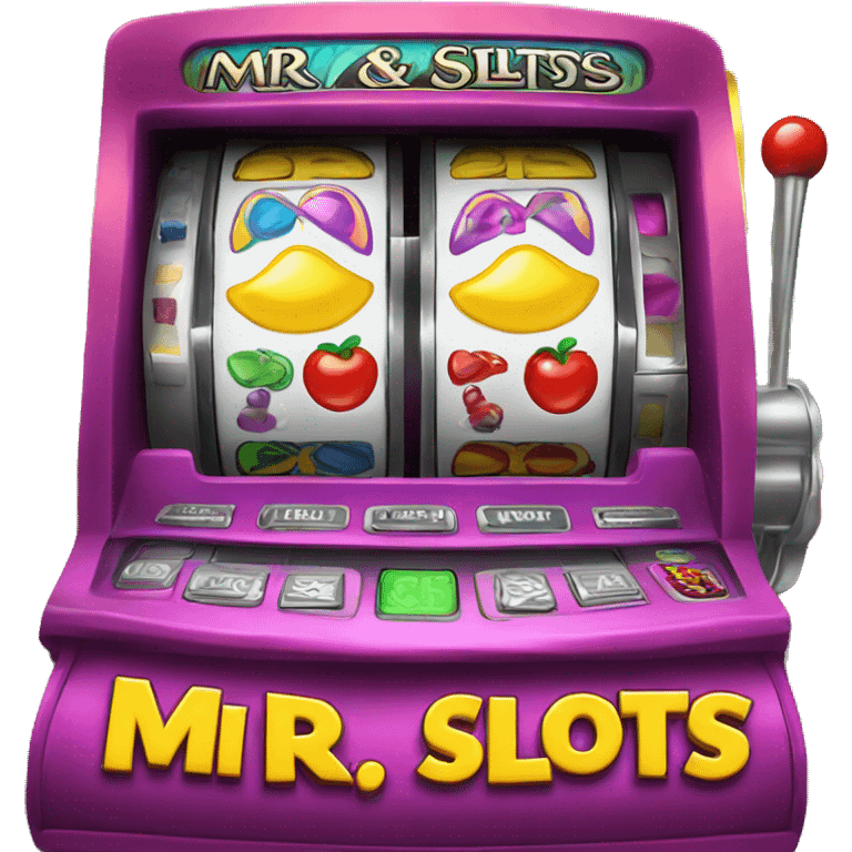 Slot machine titled "Mr Mrs slots" emoji