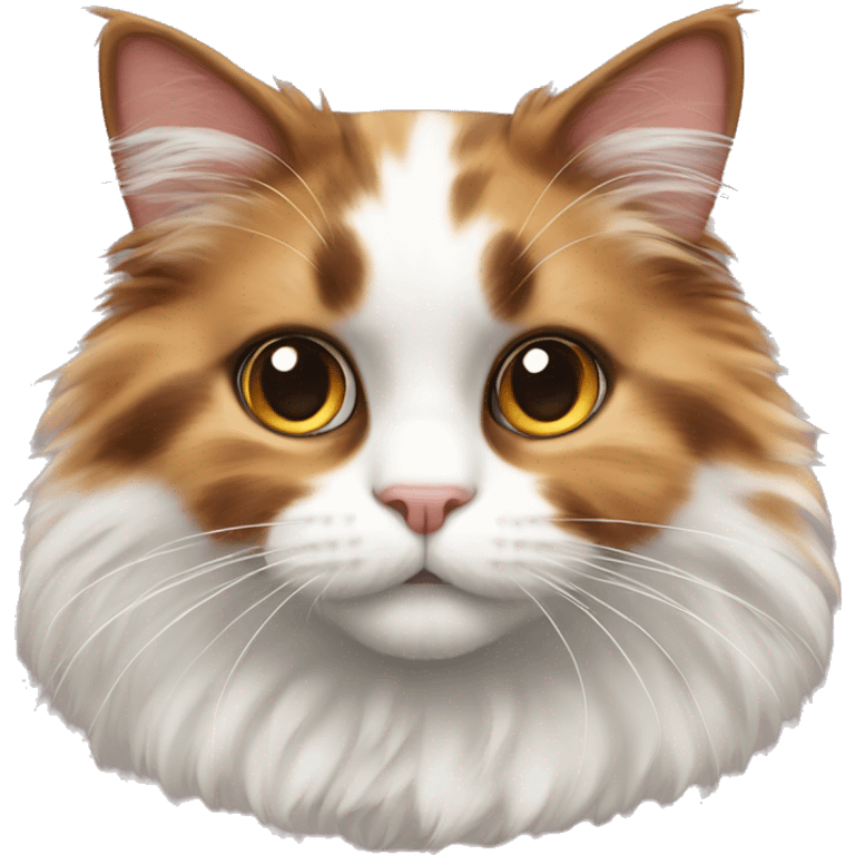 fluffy calico cat emoji